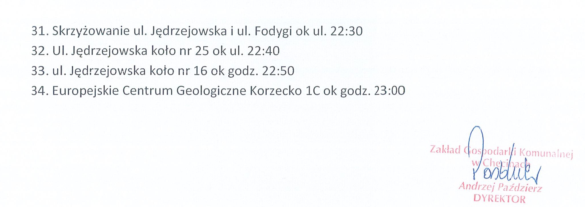 Harmonogram popołudnie 2