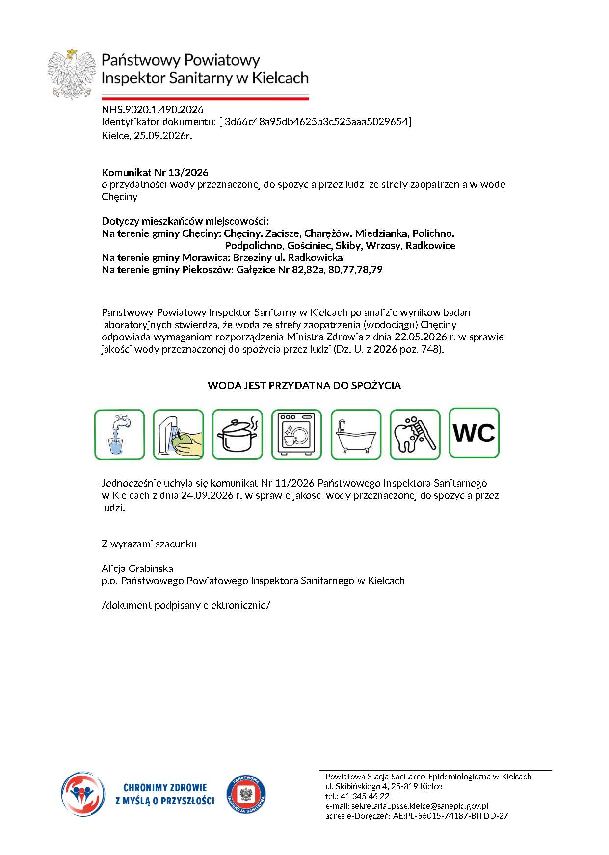 Komunikat 25 września 2026 kolor